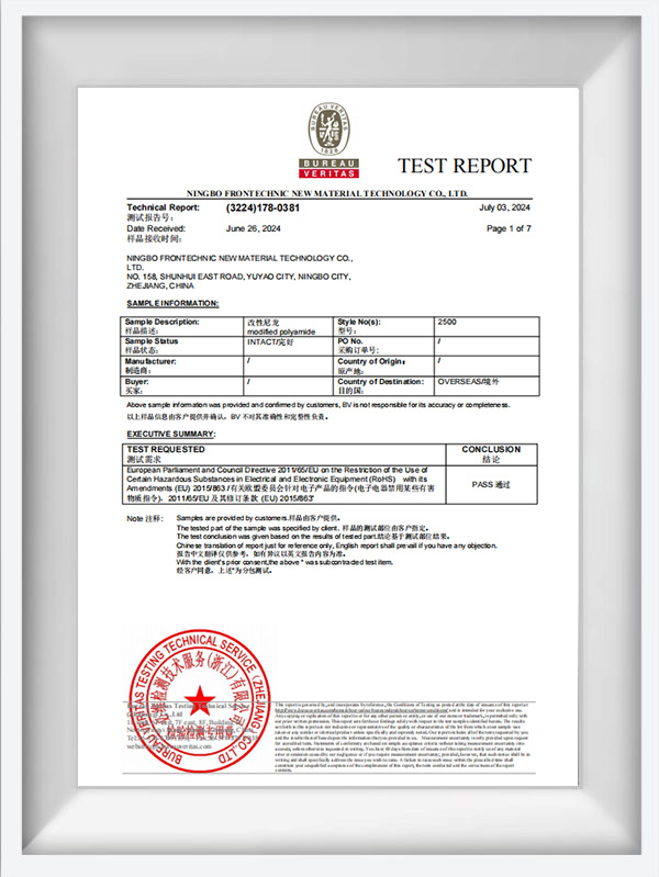 2000 BK Series Test Report